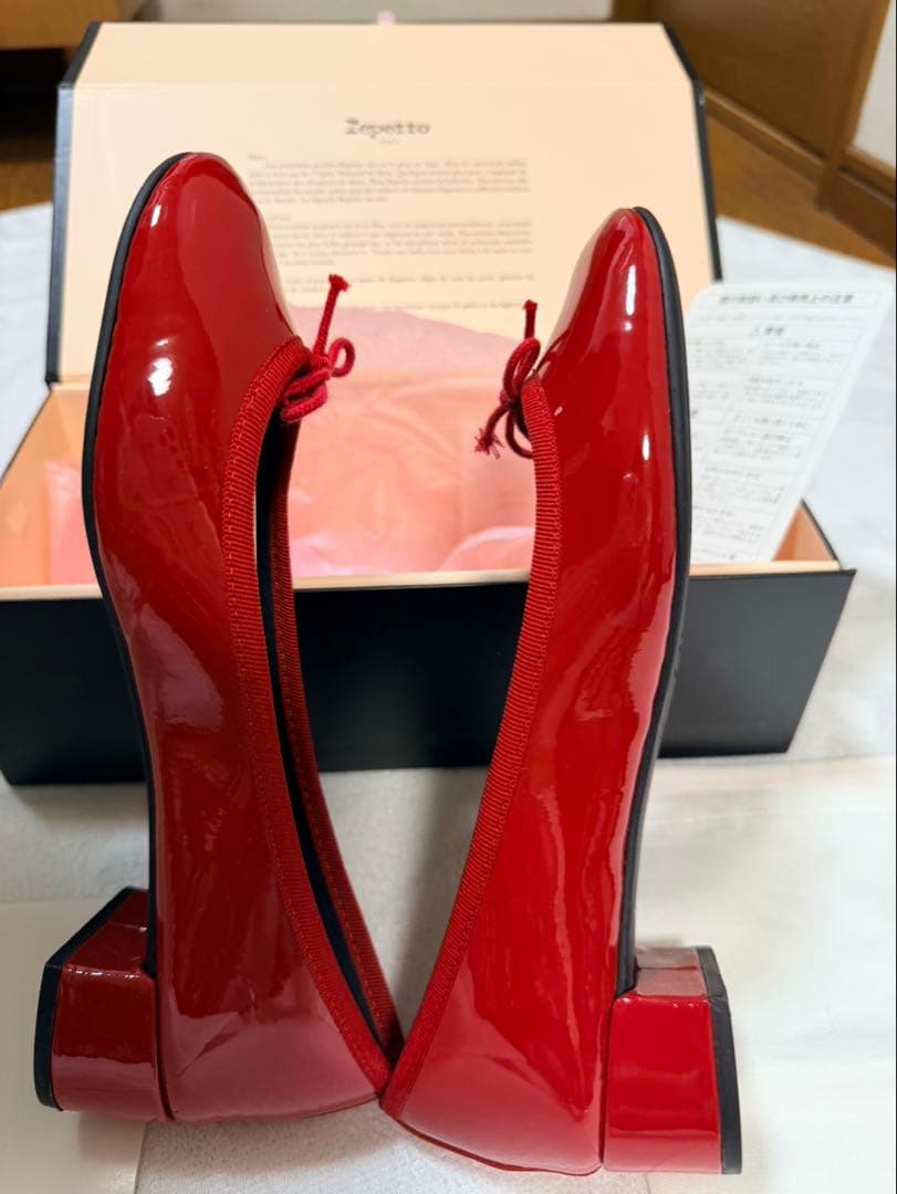 Repetto レペット バレエシューズ 赤 エナメル - メルカリ