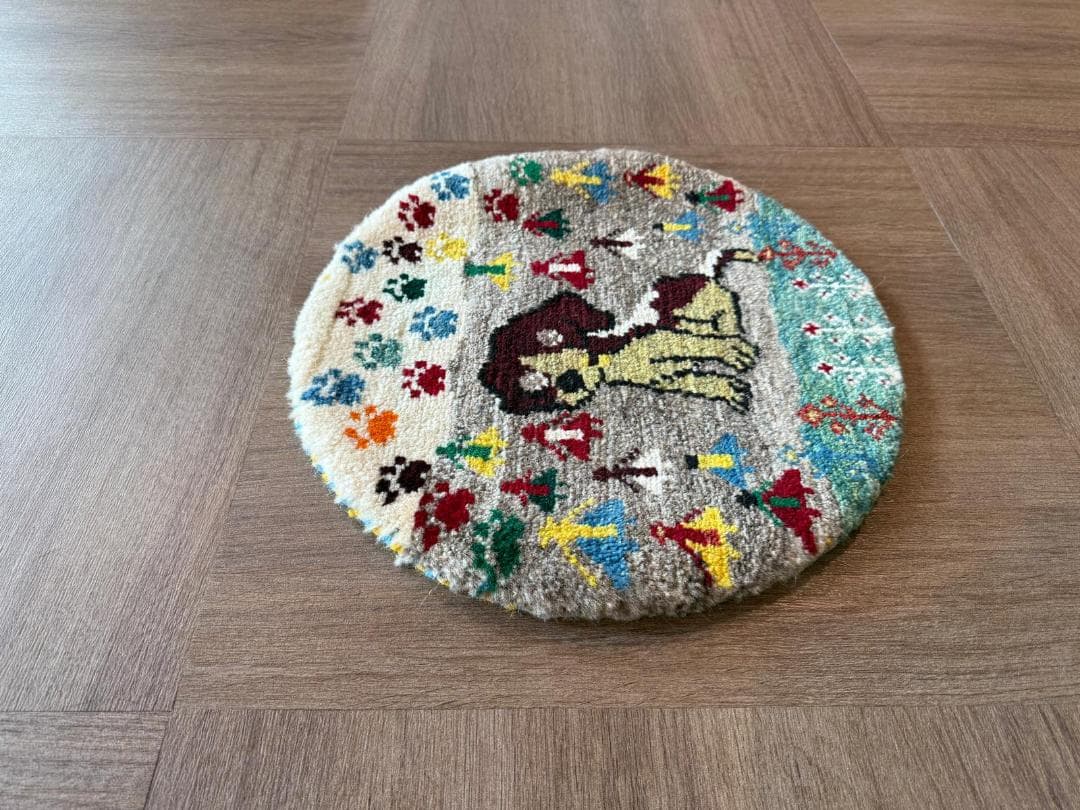 手織りペルシャギャッベ チェアマット 42cm カシュクリイラン シラーズ