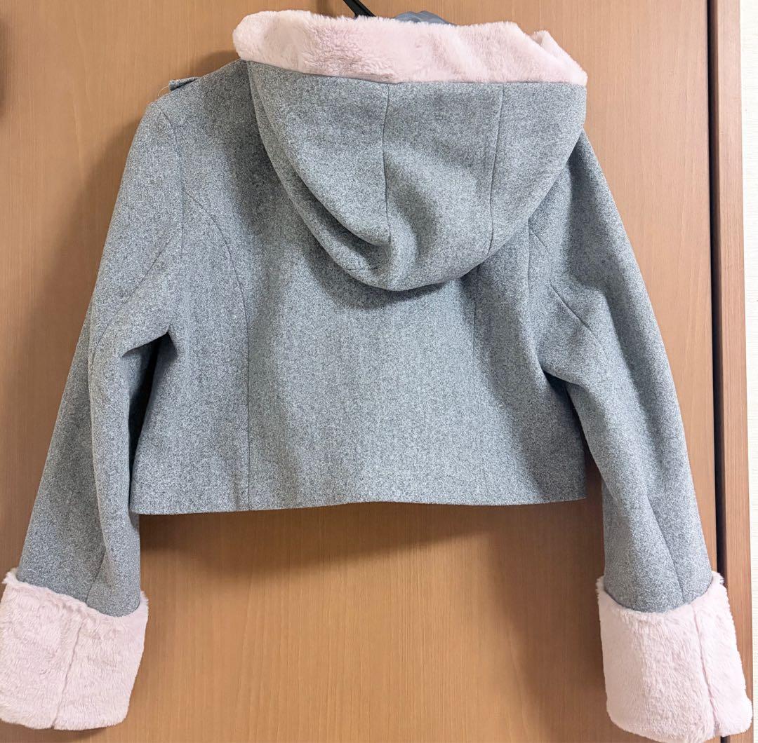 pium ピウム ぴうむ ファーリボンヨークフリルショートコート 量産型