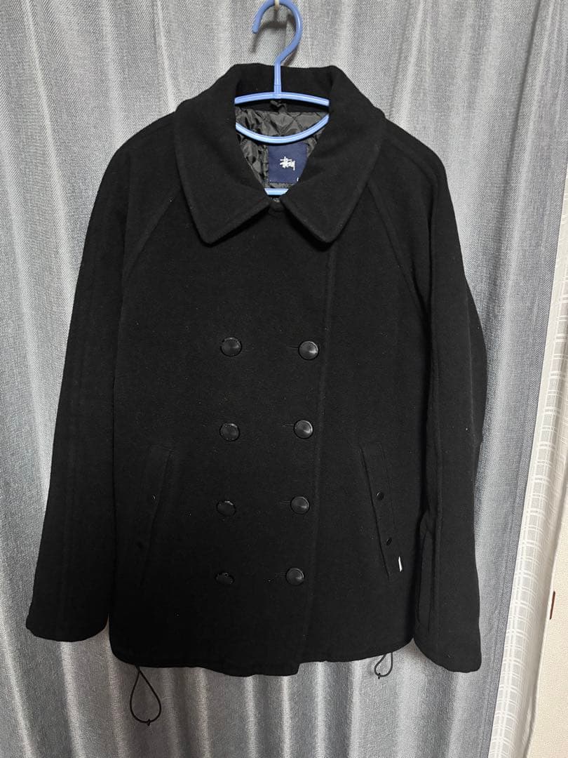 old stussy Pコート ドローコード付き ブラック 袖内リブ 楽天市場】stussy ステューシー pコートの通販