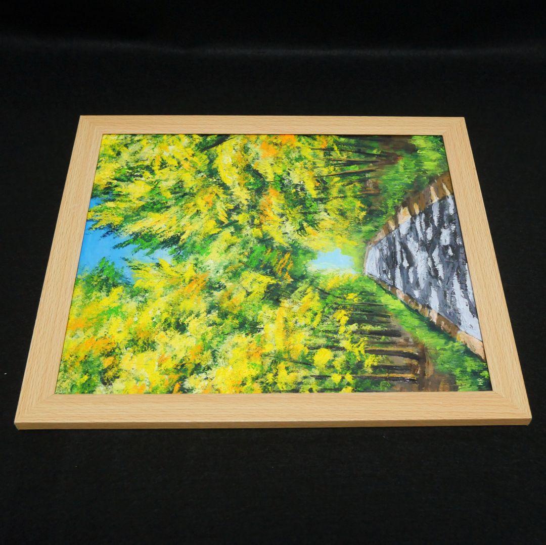 油絵 油彩 油彩画 絵 絵画【ミモザの道】 - メルカリ