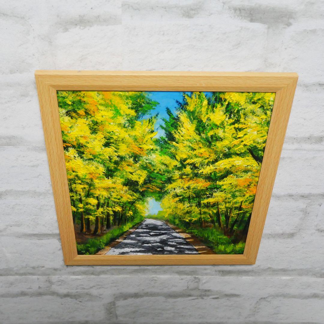 油絵 油彩 油彩画 絵 絵画【ミモザの道】 - メルカリ