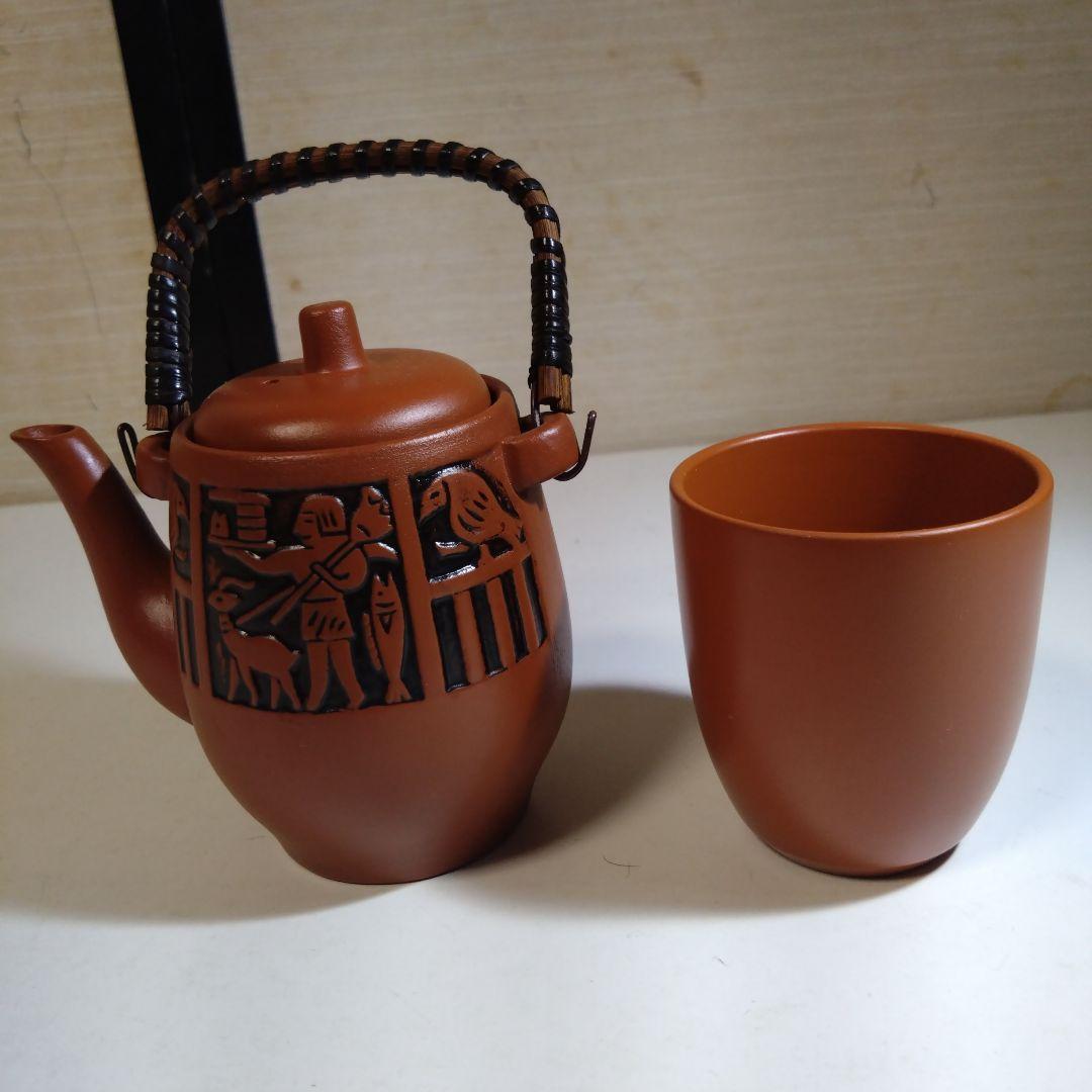 常滑焼 朱泥 エジプト柄急須 - メルカリ
