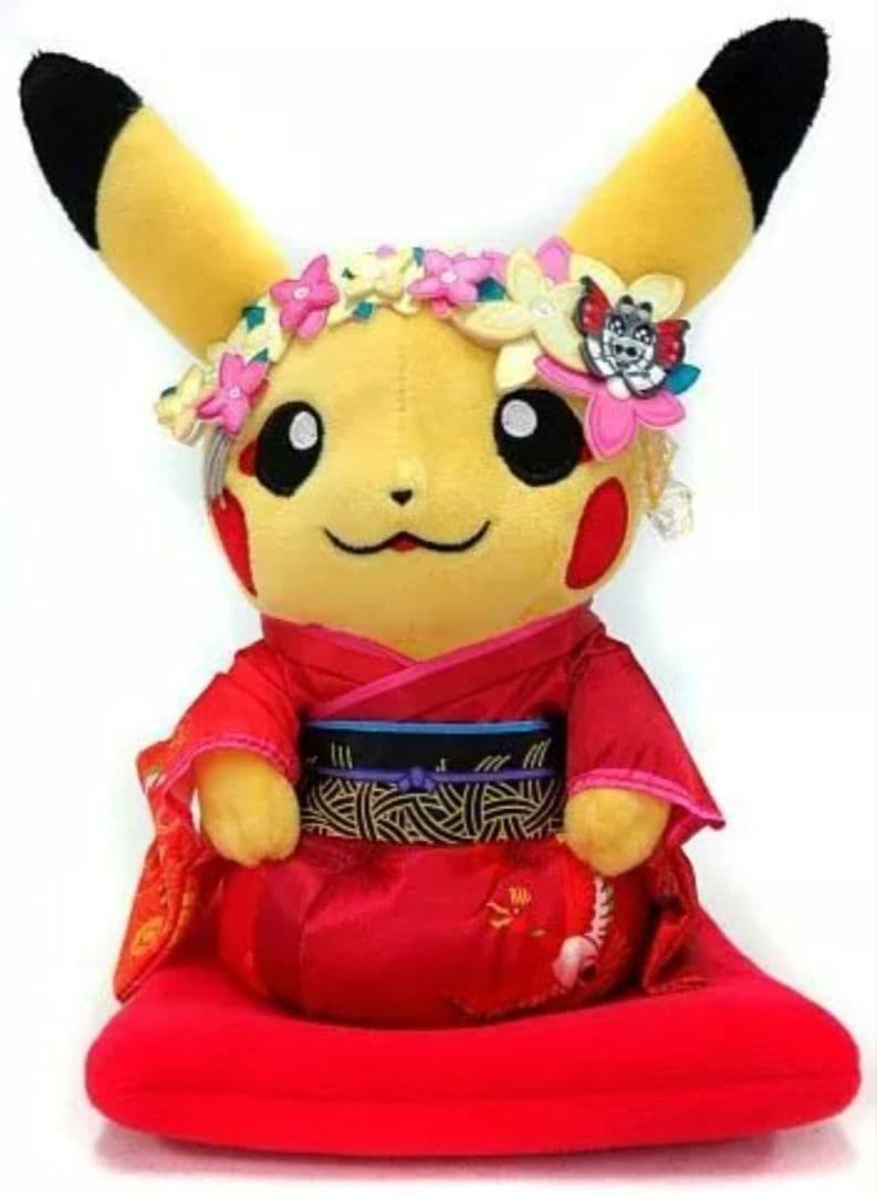 ポケモン☆♥ピカチュウ♥☆舞妓はん(おすわりVer．)☆ぬいぐるみ