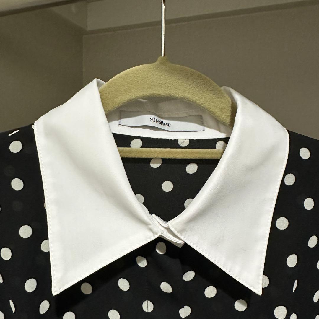 ameri様専用】シェリエshellerドットシャツオールインワン - メルカリ