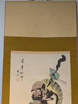 真作】掛軸 達磨祖師 力強く描かれた禅の祖師像 共箱入 T135 - メルカリ