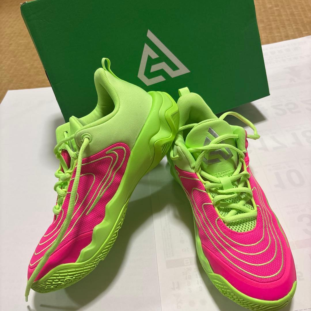 Nike バスケットボールシューズ ピンク/グリーン ヤニス 24cm - メルカリ