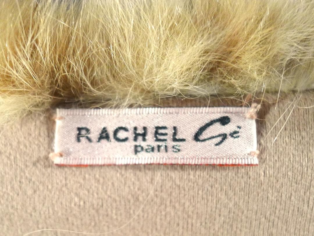 RACHELdePARIS】ゴールデンセーブルレザーストリングス付スヌード美品