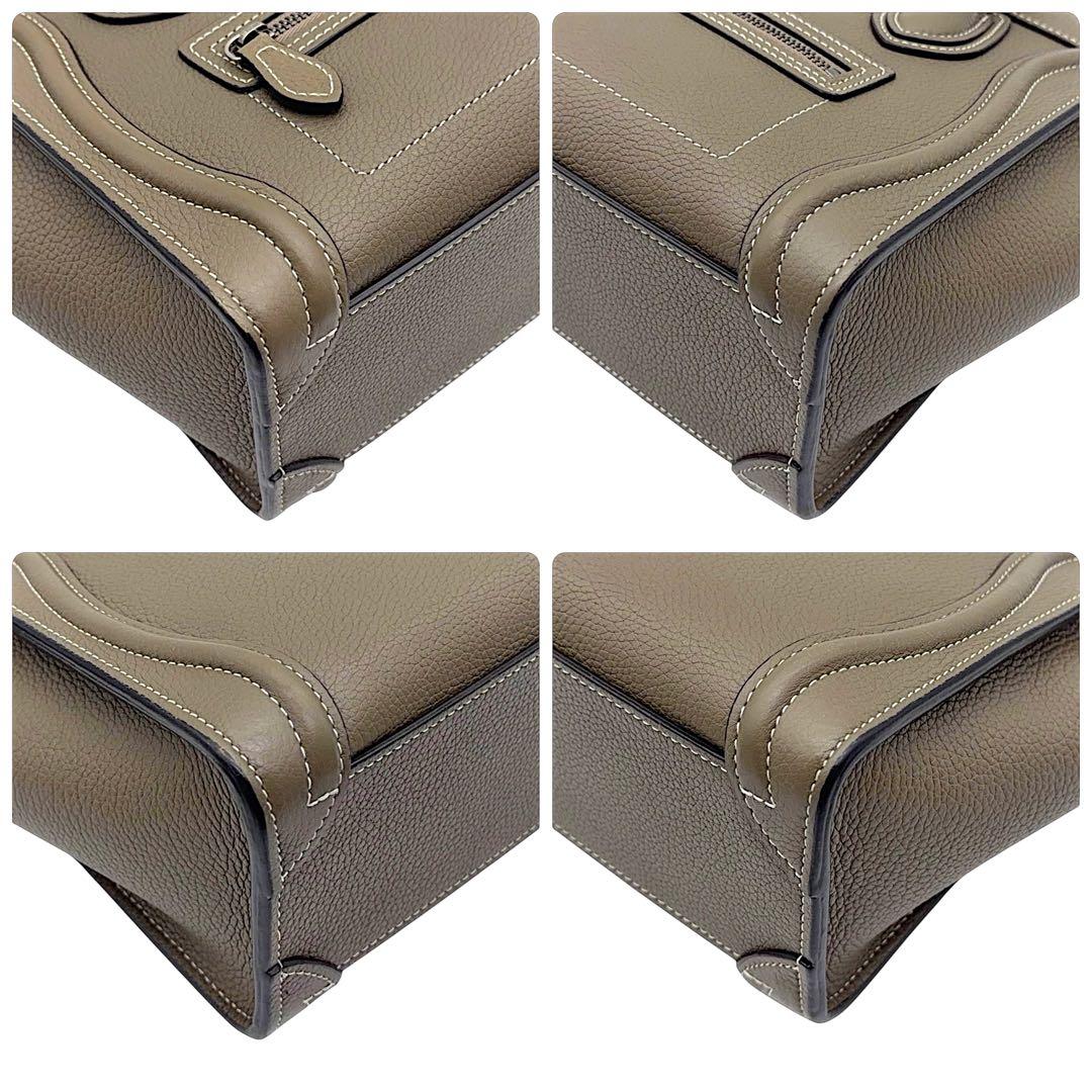 極美品】セリーヌ ラゲージ ナノショッパー グレージュ 2WAY