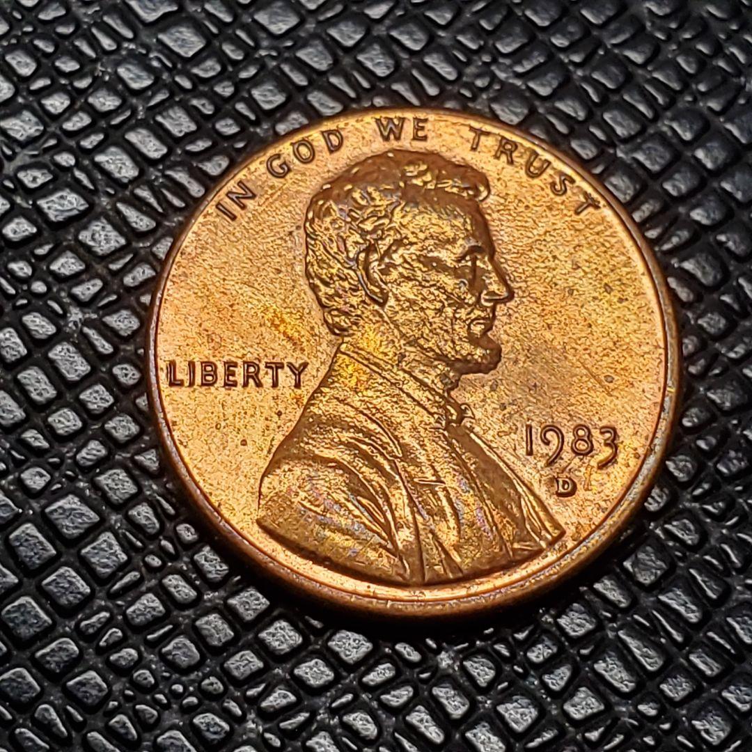 5222. 極美品 1983年 アメリカ 1セント 海外硬貨 - メルカリ