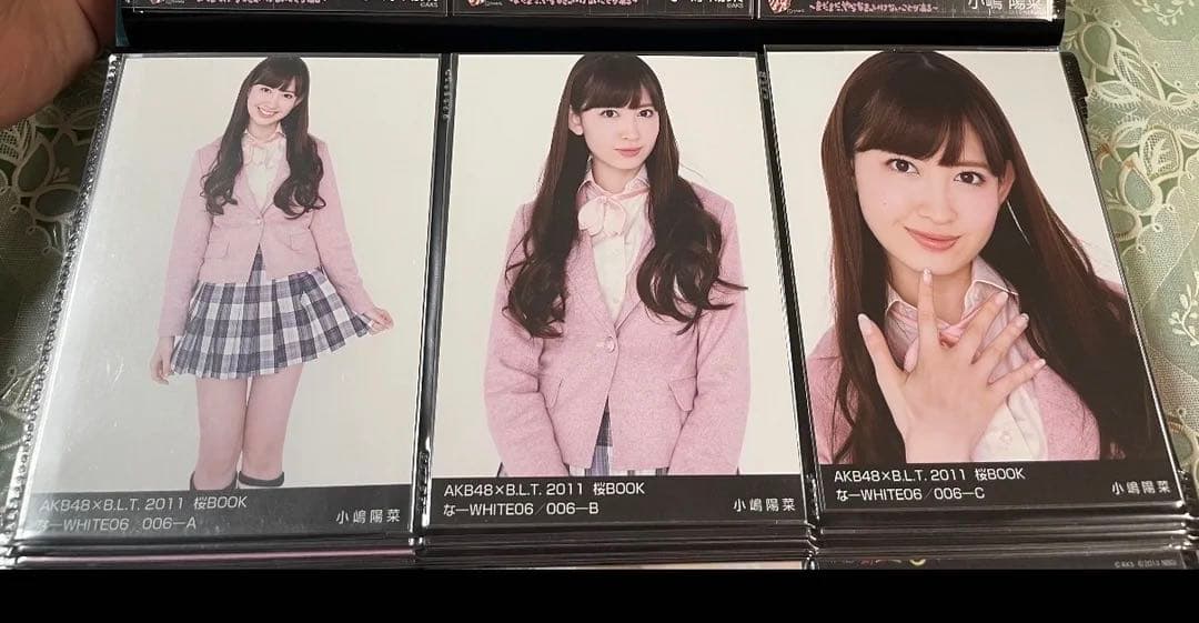 AKB48小嶋陽菜BLT2010新春晴れBOOK　赤　黒　ブルー　生写真 18枚