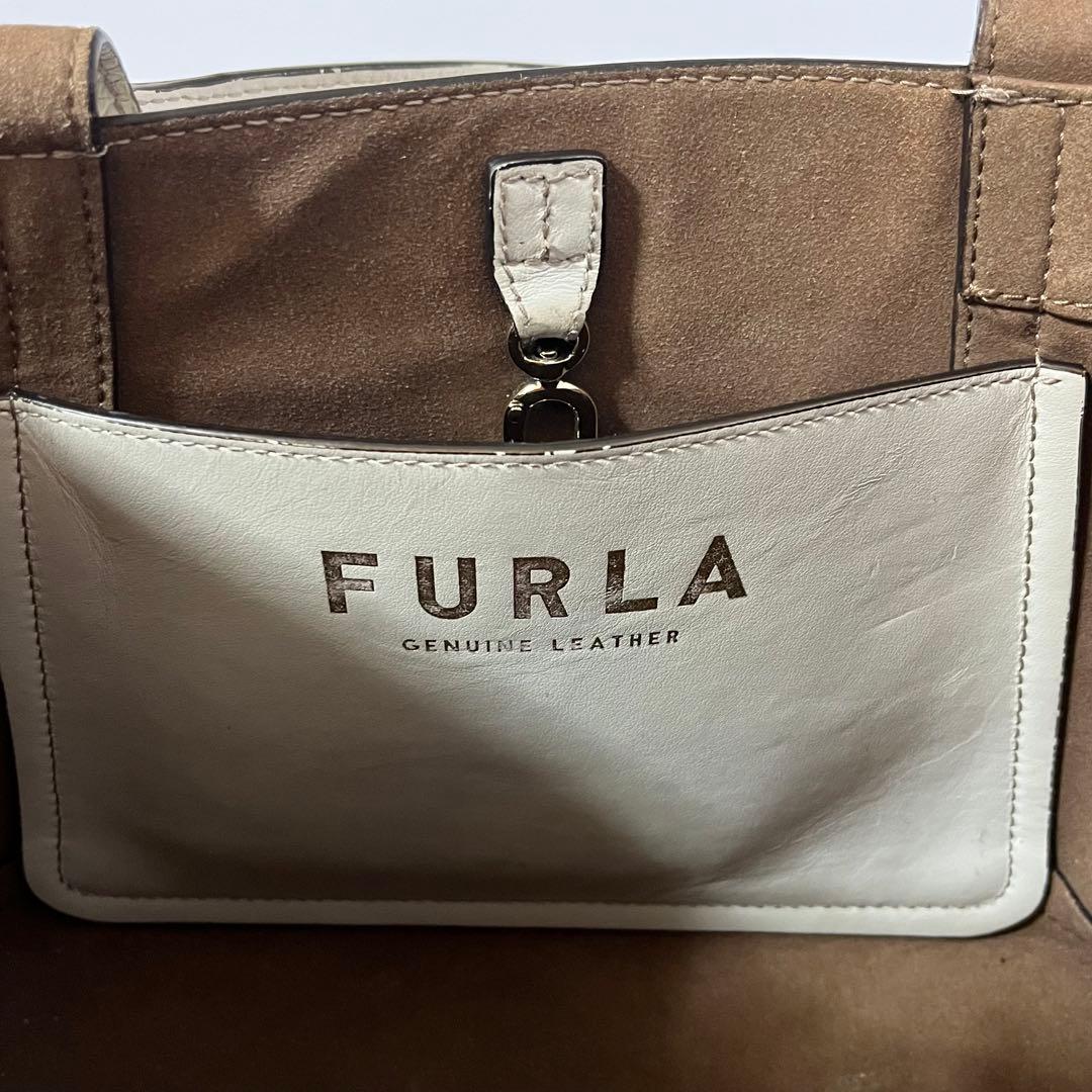 人気✨フルラ ジルダ 2way ショルダーバッグ レザー 現行ロゴ ホワイト