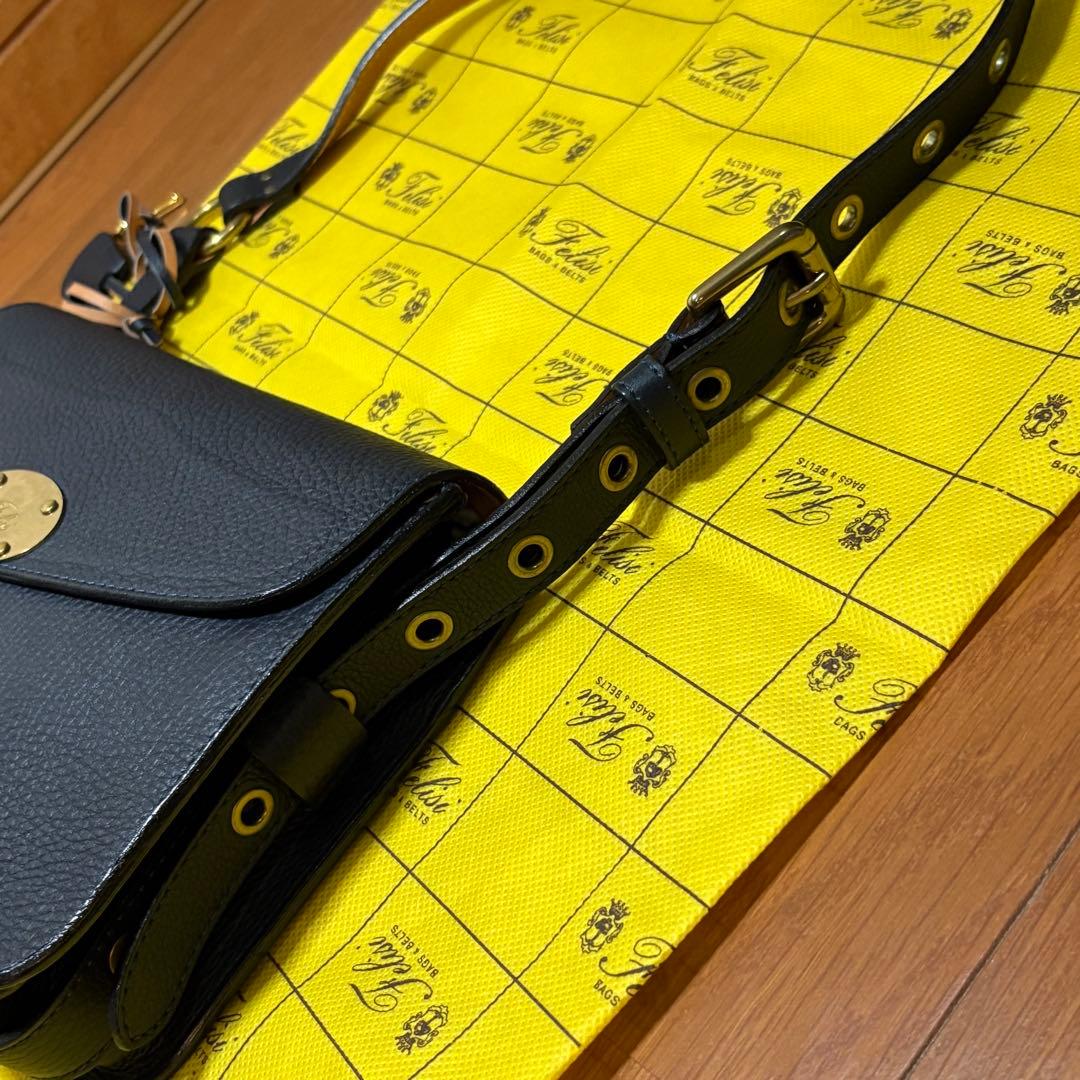 激レア！！【Felisi】 コレクションレザー ショルダーバッグ(ネイビー