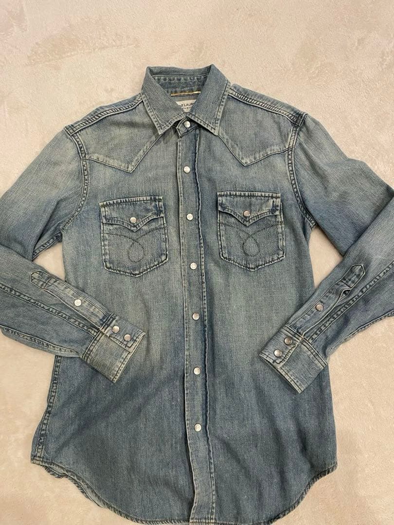 専用 未使用SAINT LAURENT サンローラン デニムシャツ 長袖サイズS