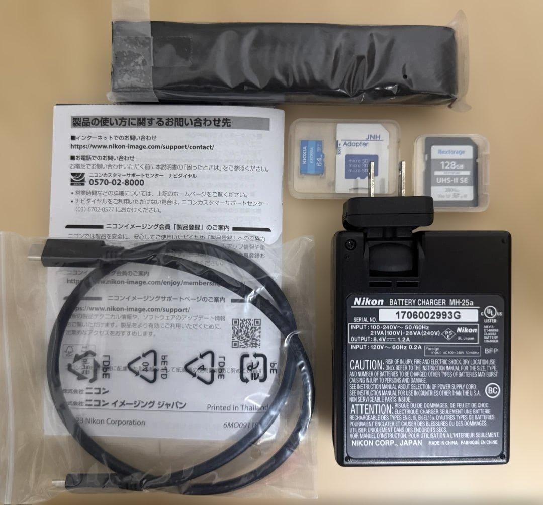 Nikon Zf ブラック 充電器、メモリカード付 - メルカリ