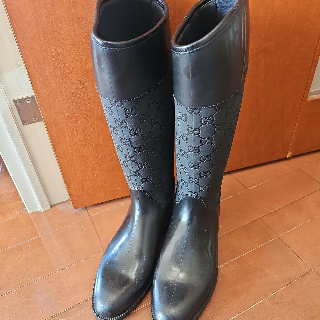 GUCCIレインシューズ38サイズ グッチ(GUCCI)グッチ インターロッキングG レインブーツ レイン
