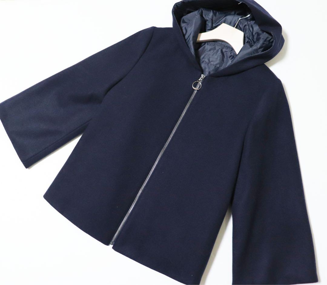 《ユキ》中わた フーデットショートコート ジャケット 1(9サイズ)