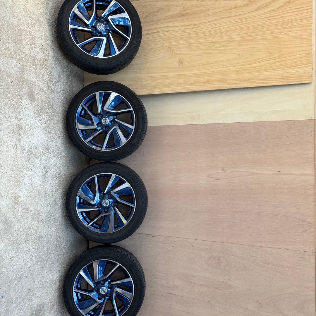 リーフ純正アルミホイール17インチ、サマータイヤ4本付 - メルカリ