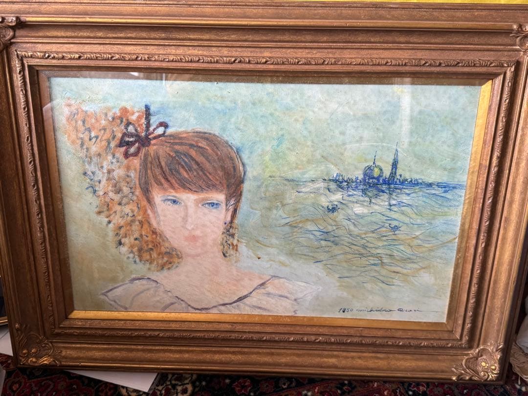 印象派 女性の肖像画 ゴールドフレーム | 激安通販のイーサプライ