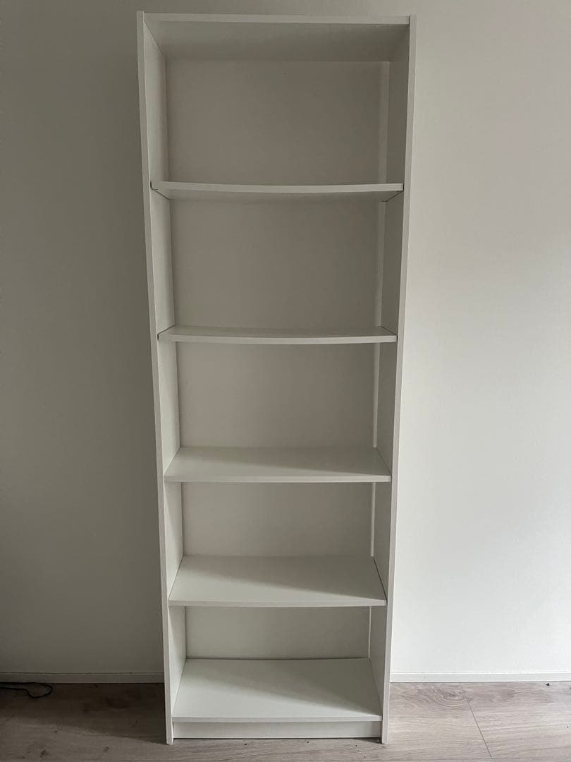 送料込】IKEA ホワイト 5段本棚 180cm - メルカリ
