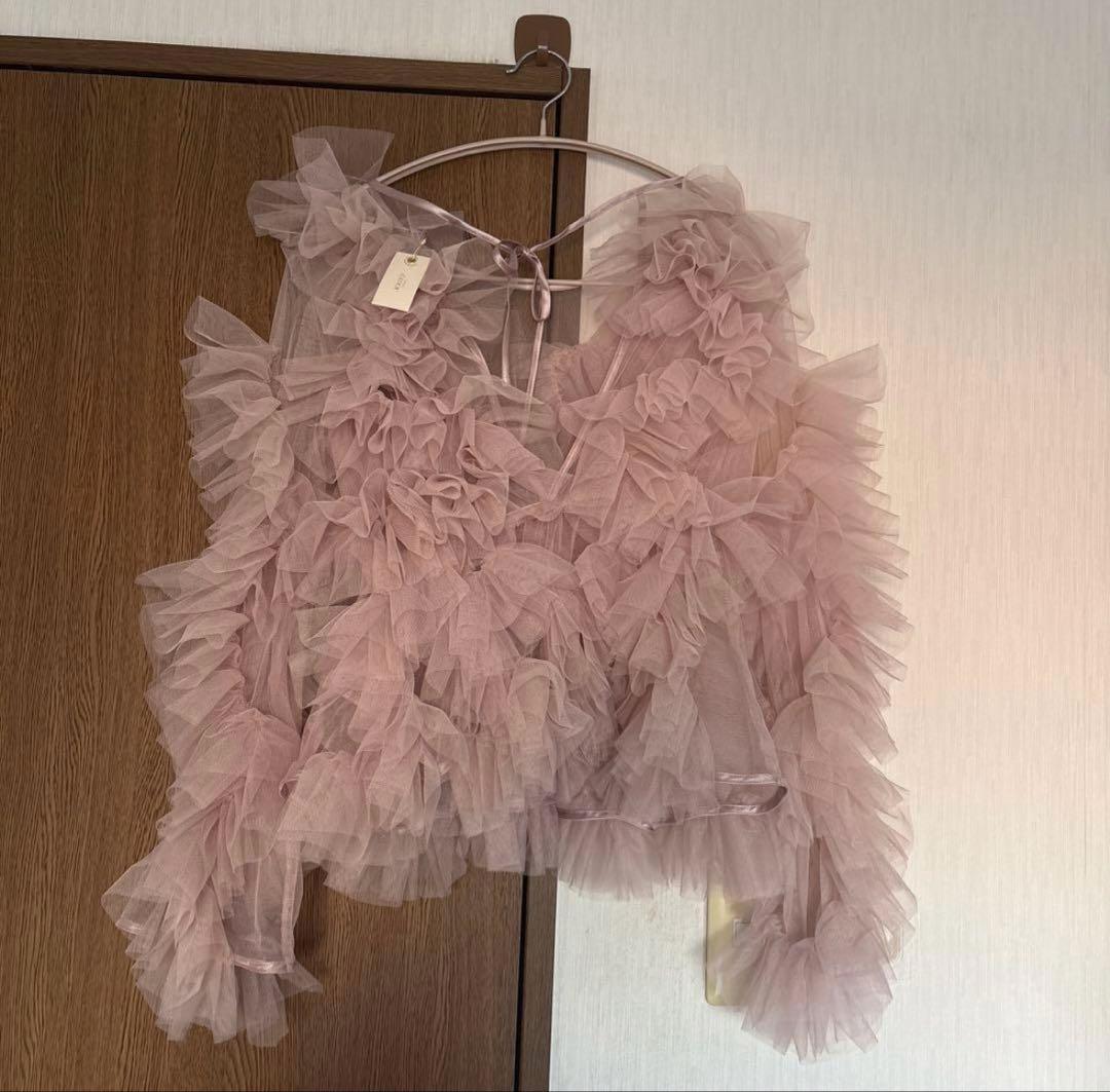 新品未使用】NOTRE emor tulle veil tops pink - メルカリ