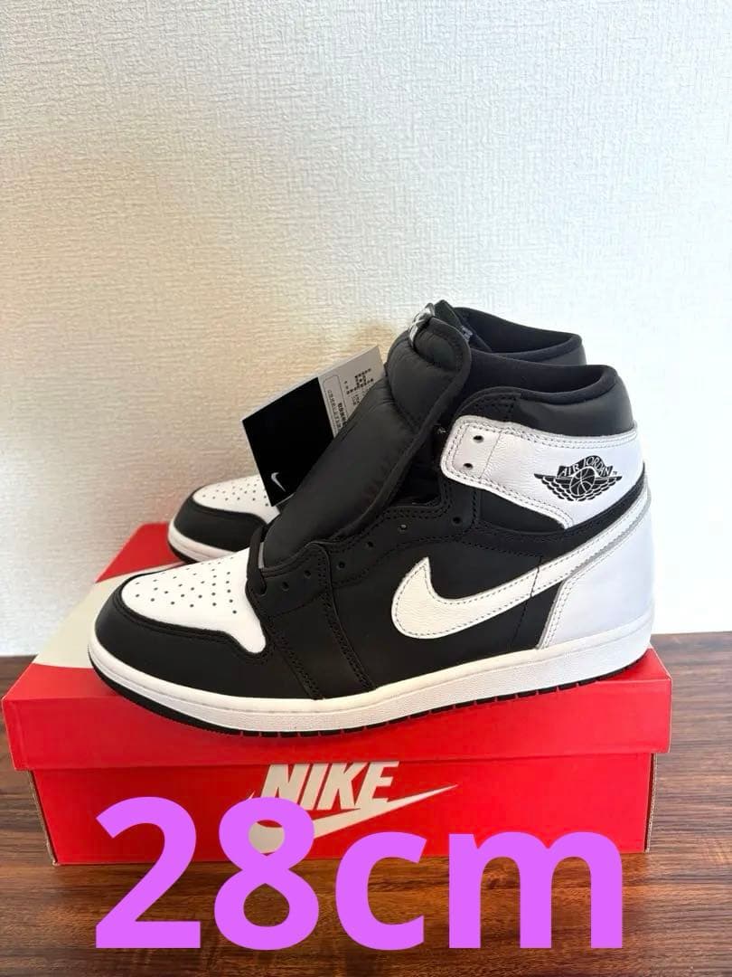 NIKE エアジョーダン1 レトロ ハイ OG ブラック ホワイト 28cm NIKE AIR JORDAN 1 RE HI OG BLACK/WHITE ナイキ エアジョーダン1