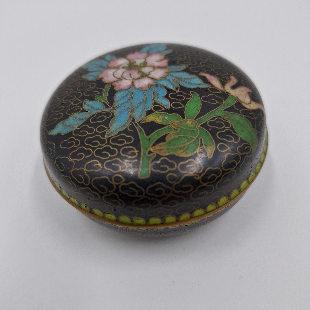 印合 七宝焼 景泰藍 中国 古物 骨董 印泥 朱肉ケース 小物いれ - メルカリ