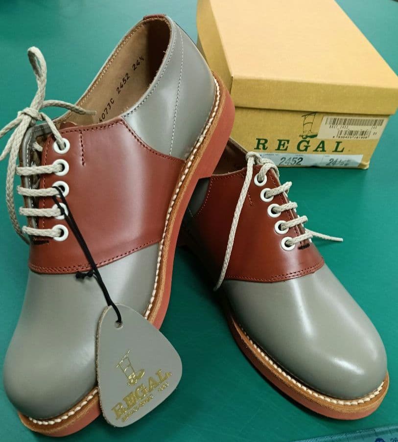 REGAL ローファー 24.5cm グレー・ブラウン