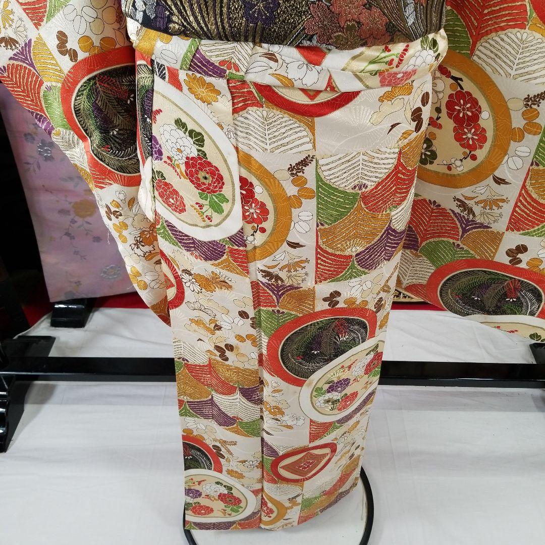 fs136 訳有特価 小～中振袖 縁起柄 豪華 金糸 多色 正絹 - メルカリ
