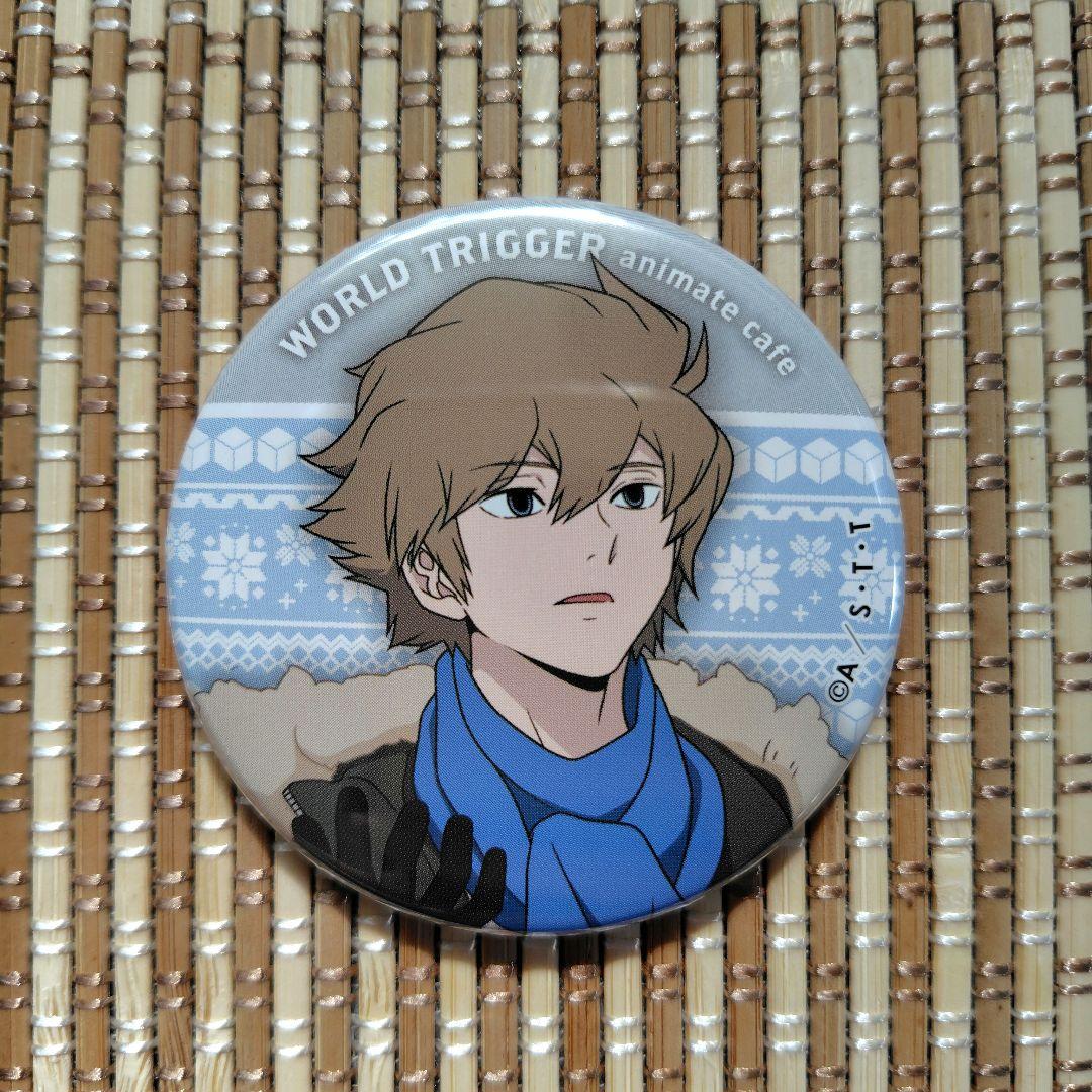 ワールドトリガー】ヒュース 描き下ろしトレーディング缶バッジ 雪遊び