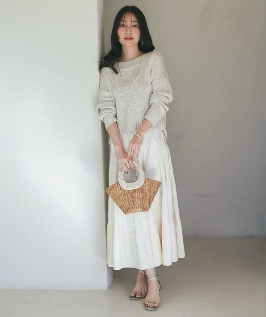 ラブティックボンボン　パールハンドルバスケットS 復刻！】パールハンドルバスケットS/チェーン付 | La boutique BonBon