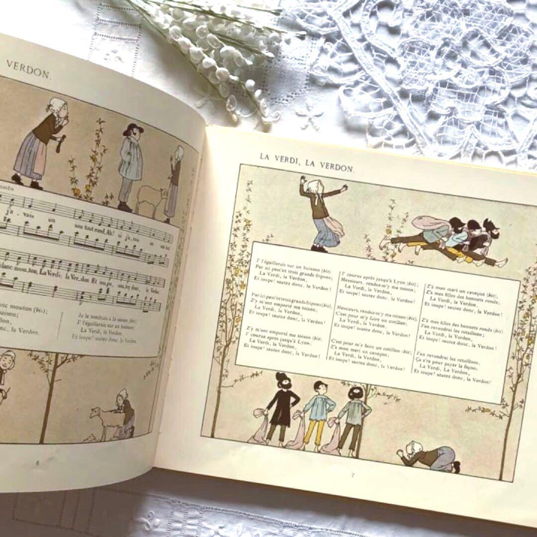RV71 洋書 モンヴェルの楽譜絵本 ♡ かわいいフランス楽譜絵本 - メルカリ