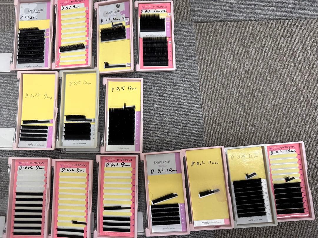 まつ毛エクステ 59ケースセット売り セーブル マツエク バラ売り可能
