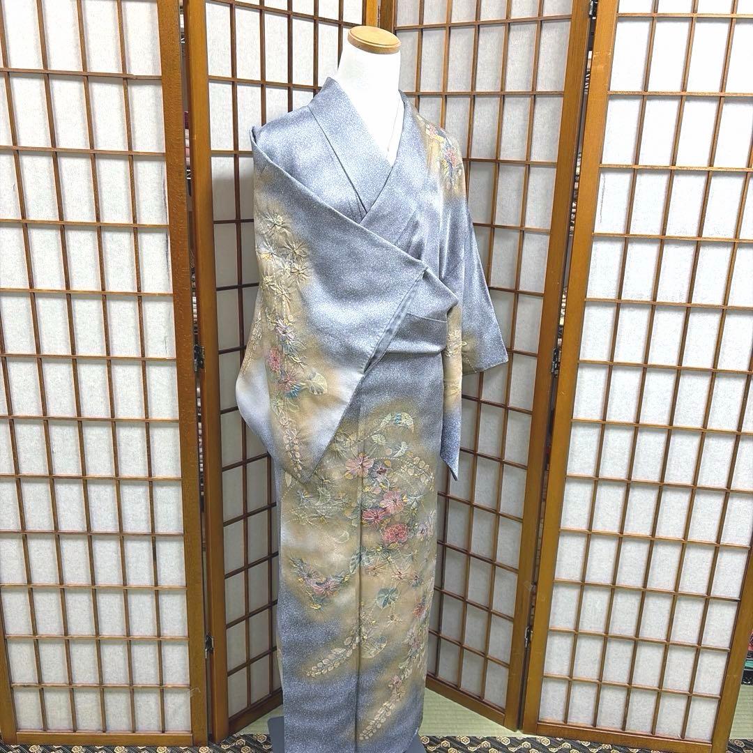 正絹　訪問着《辻ヶ花　銀通し》