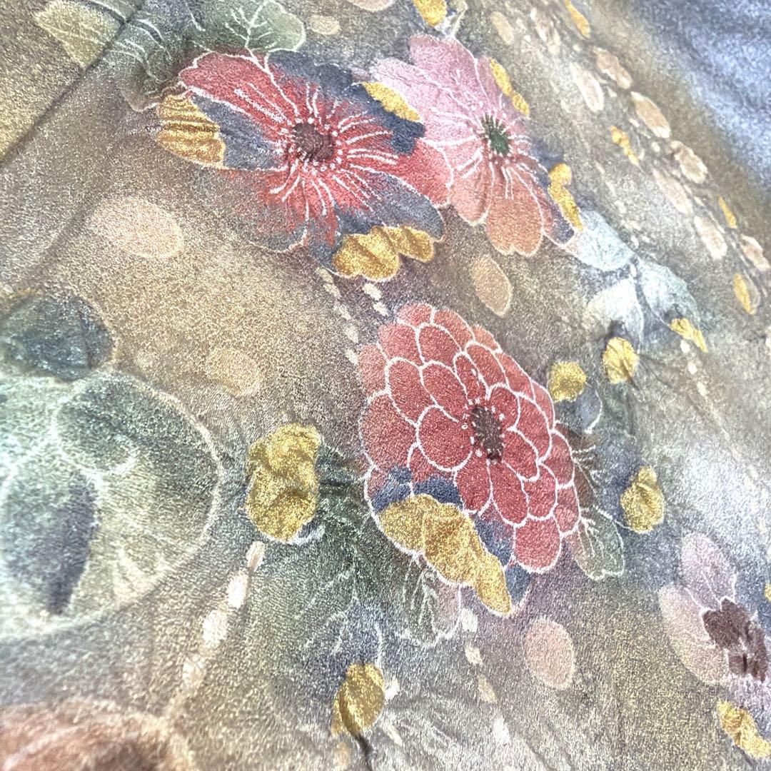 正絹　訪問着《辻ヶ花　銀通し》