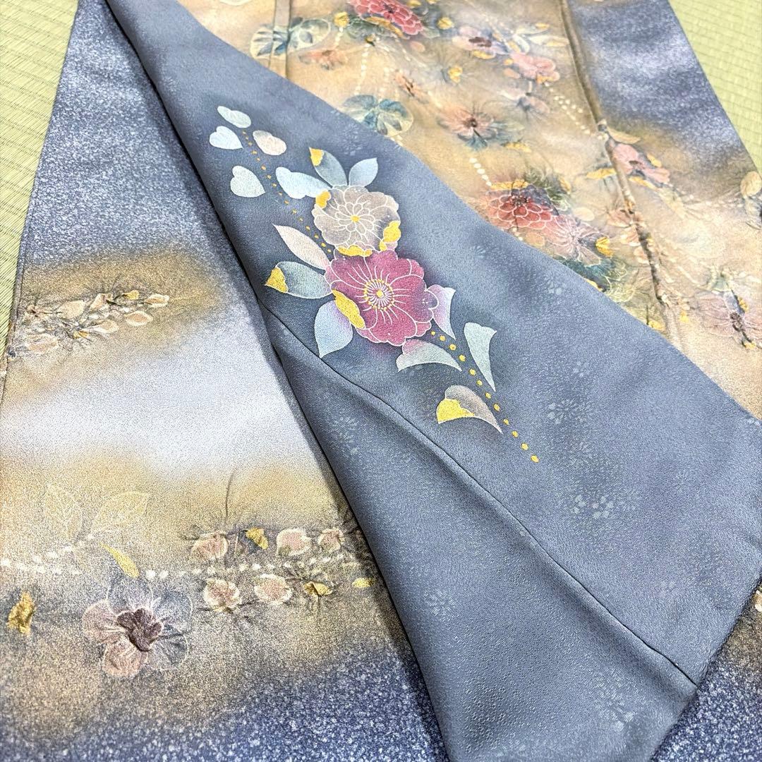 正絹　訪問着《辻ヶ花　銀通し》