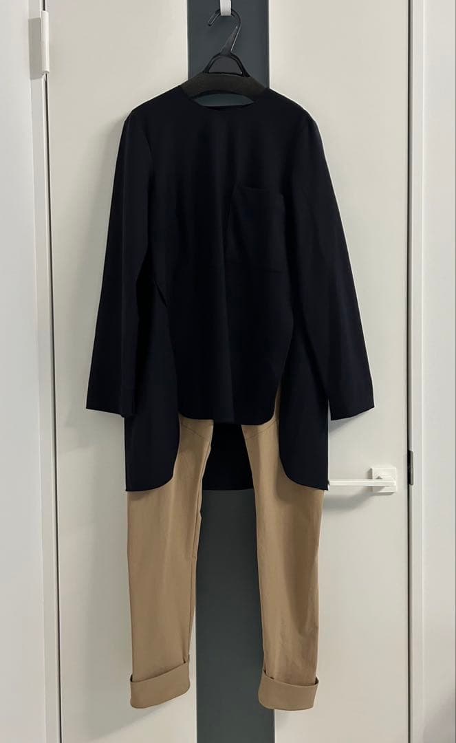 エンフォルド ネイビーサイドスリット 胸ポケット プルオーバー