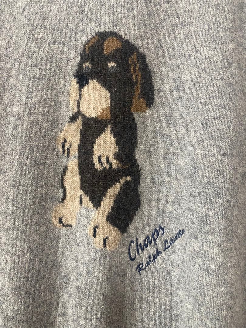90s CHAPS RALPH LAUREN 犬 デザイン ニットセーター M - メルカリ
