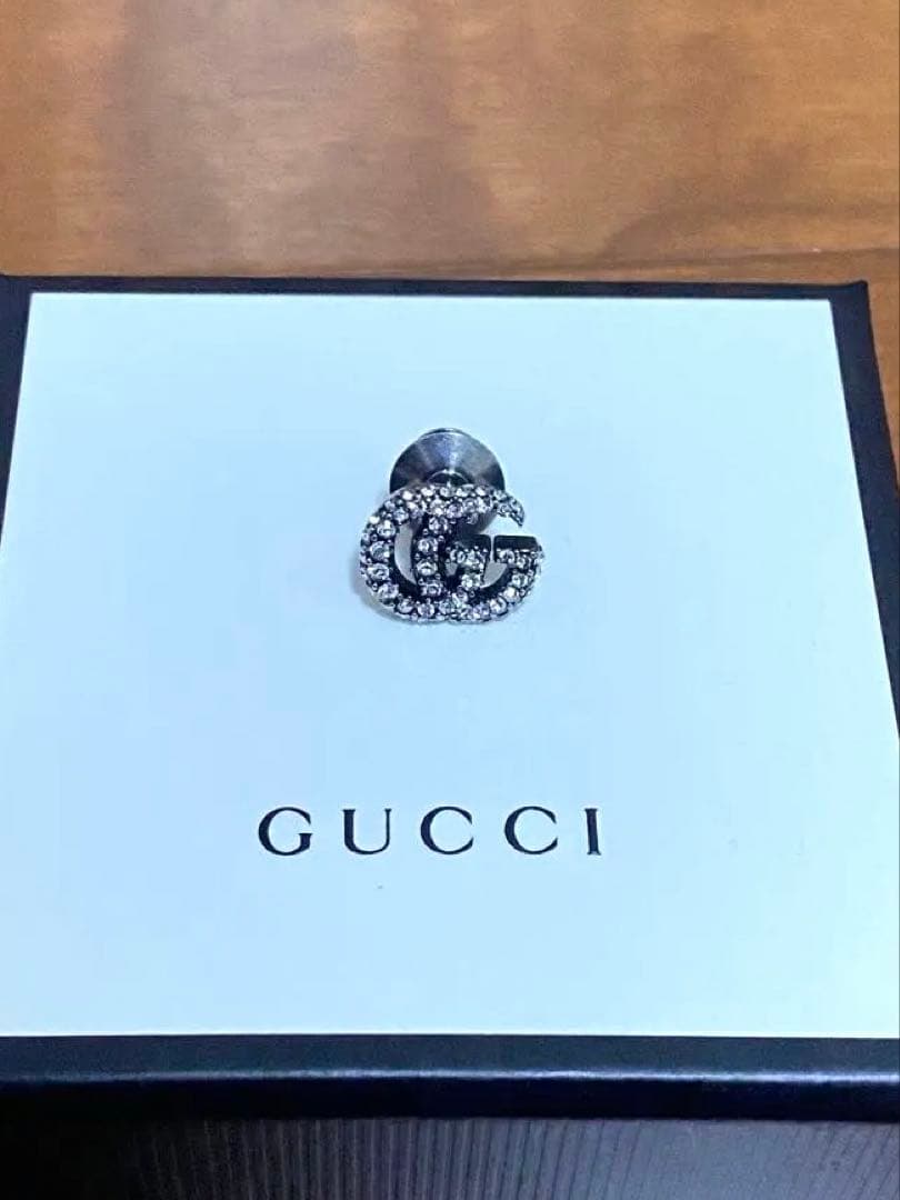 GUCCI GGロゴ ブローチ ピン シルバー☆即購入OK