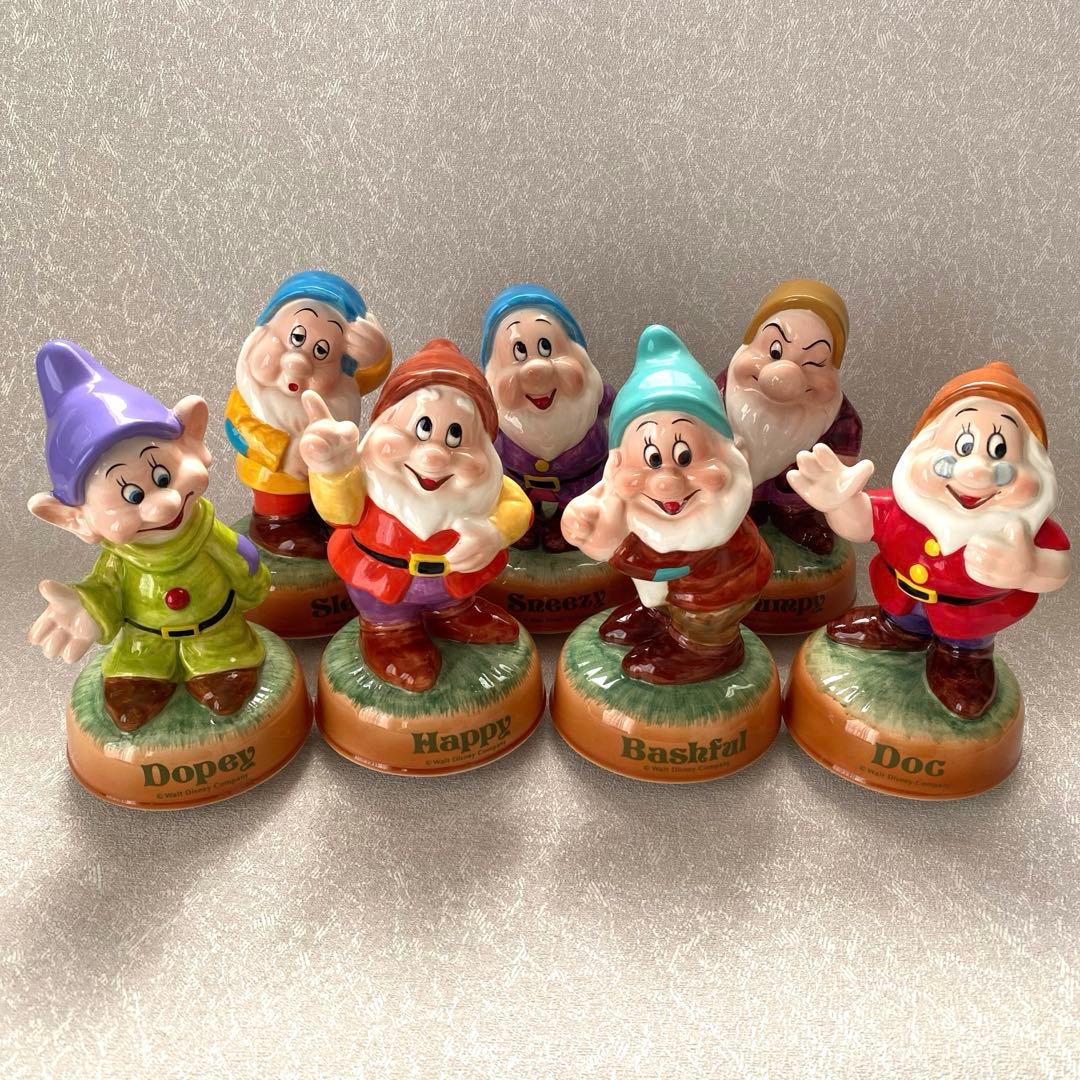 白雪姫　7人の小人オルゴール　高さ 約17㎝ 白雪姫と7人の小人 オルゴール 陶器 - メルカリ