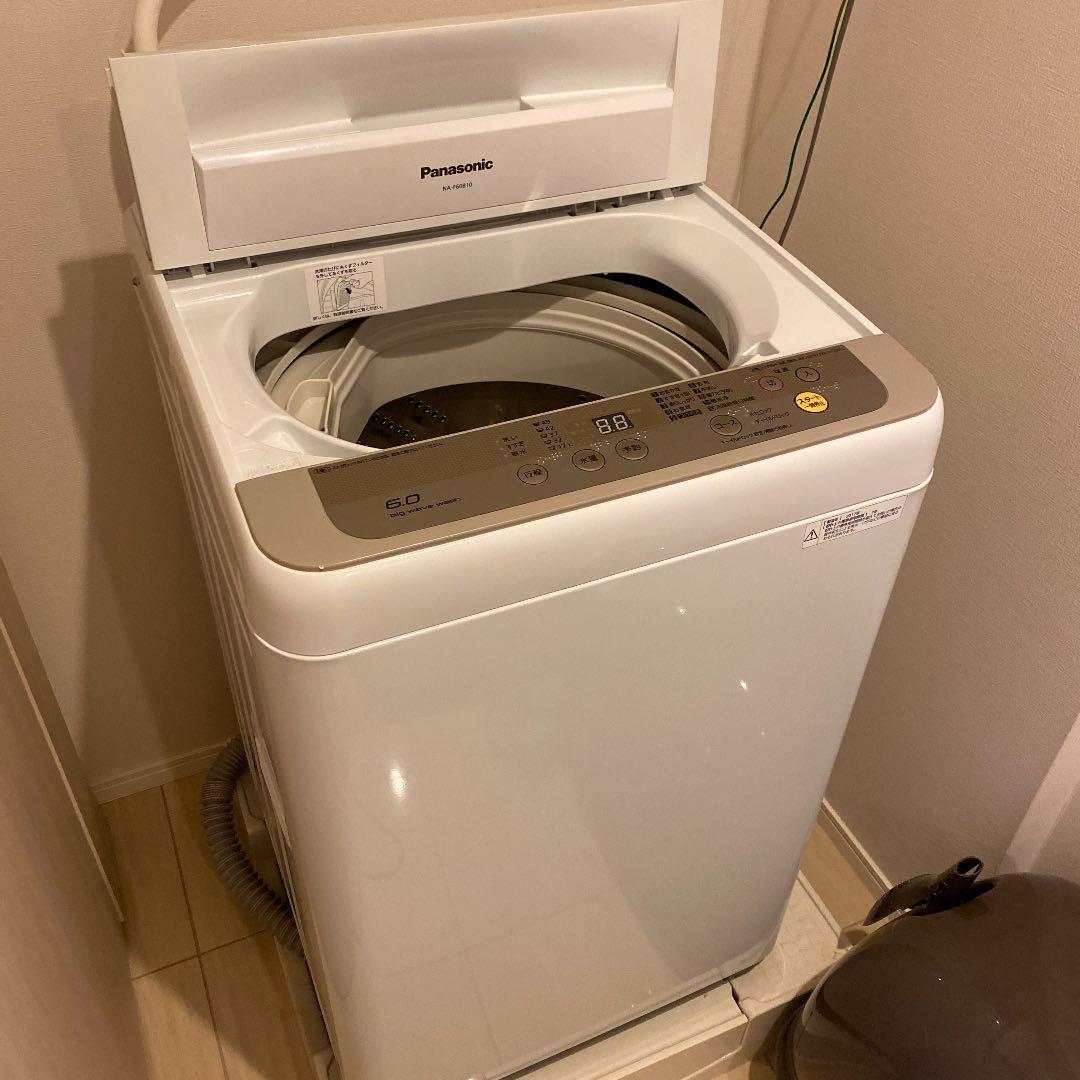 パナソニック　全自動　洗濯機　NA-F60B10 2017年製 NA-F60B10-N 全自動洗濯機 シャンパン [洗濯6.0kg /乾燥機能無 /上開き