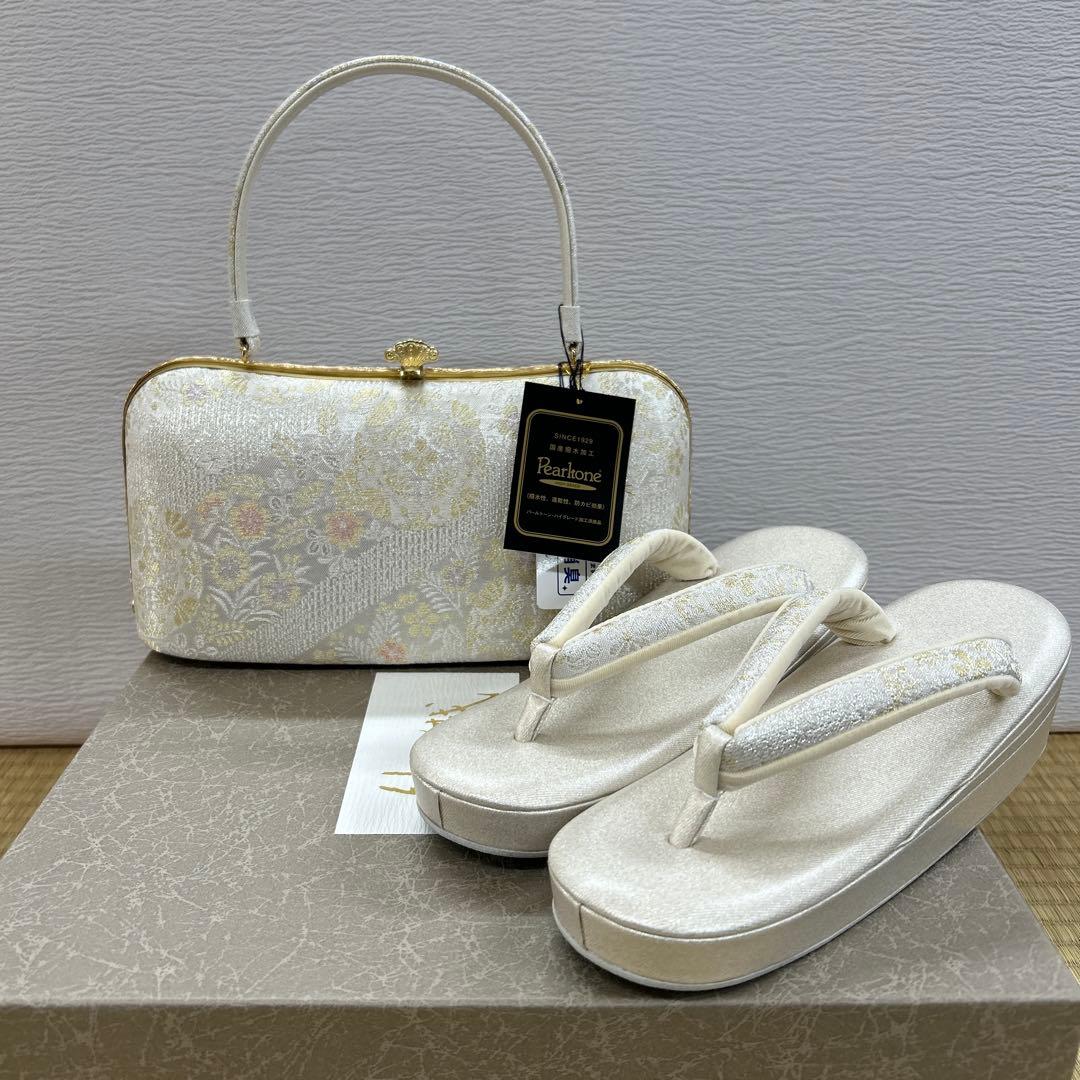 紗織謹製　草履バッグセットL size 楽天市場】紗織 草履バッグセット 亀甲松柄 Lサイズ 22.0～23.5cm 成人