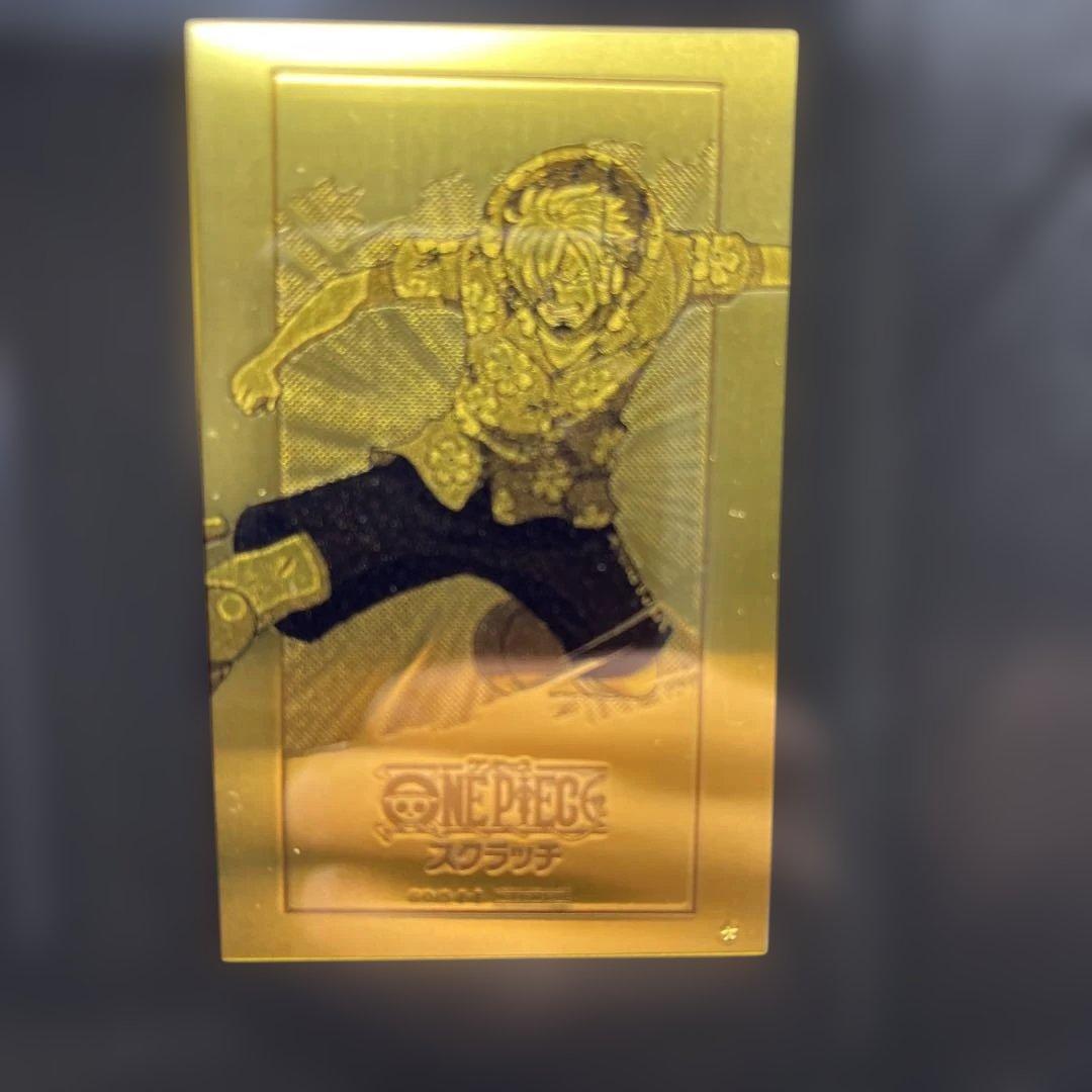 ワンピーススクラッチ 純金製オリジナル イラストプレート 当選品