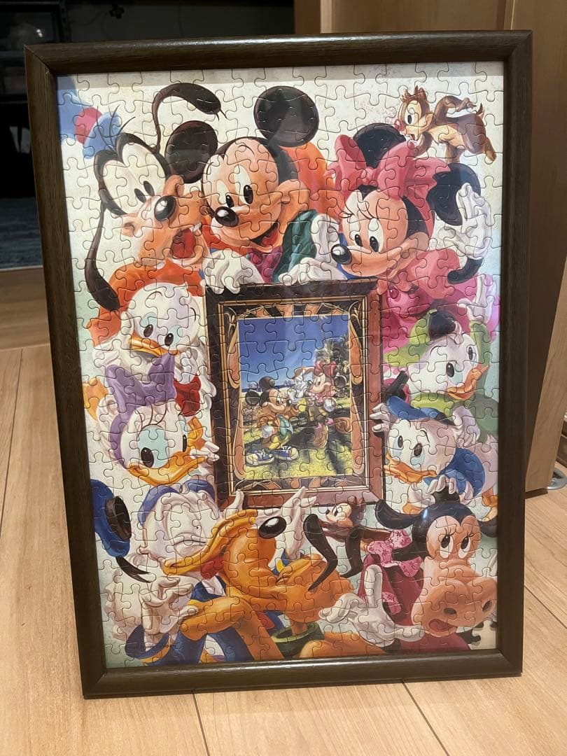 レトロ テンヨー 額縁入り ディズニー ジグソーパズル 完成品 2セット