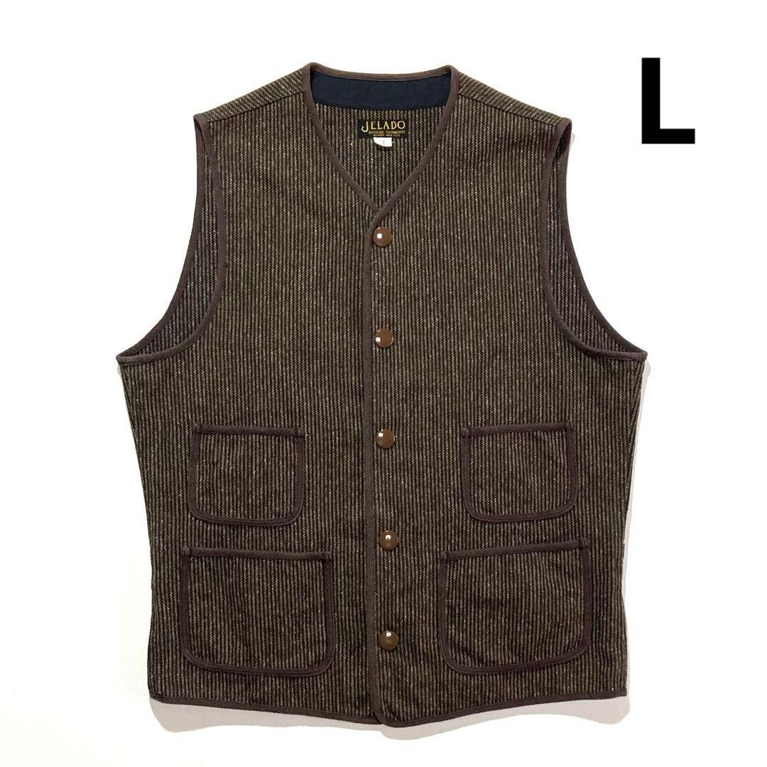 JELADO ビーチクロス ベスト L こげ茶 ブラウンズビーチ 針刺し