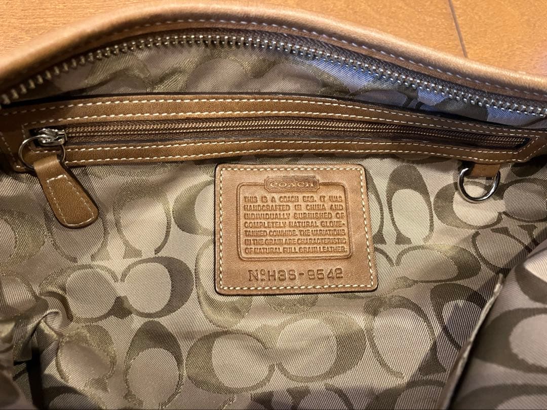 COACH コーチ ワンショルダーバッグ ホーボー ハーフムーン ブラウン