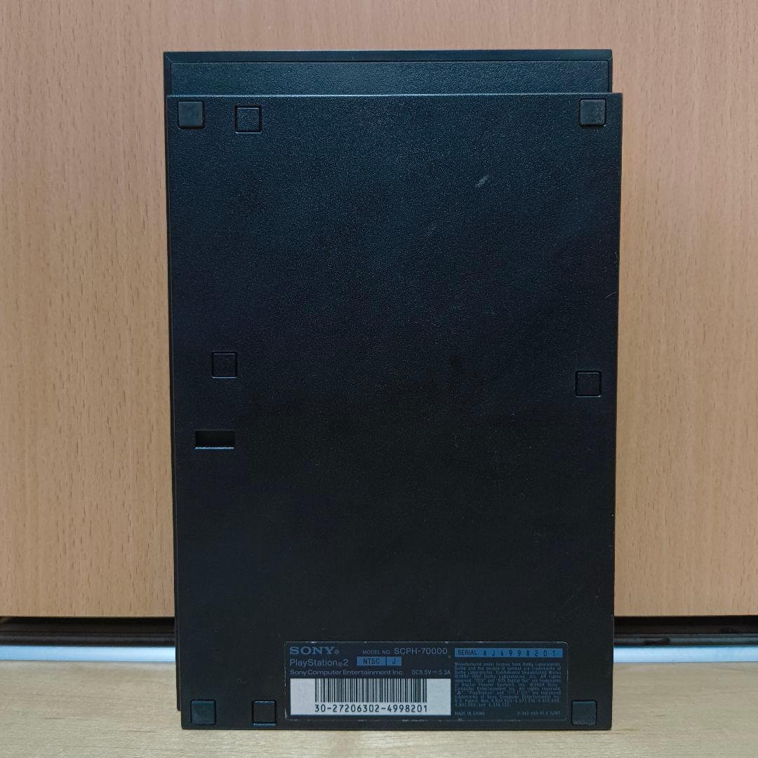 メンテ済/対策機】PS2薄型 SCPH-70000 ブラック 本体のみ - メルカリ