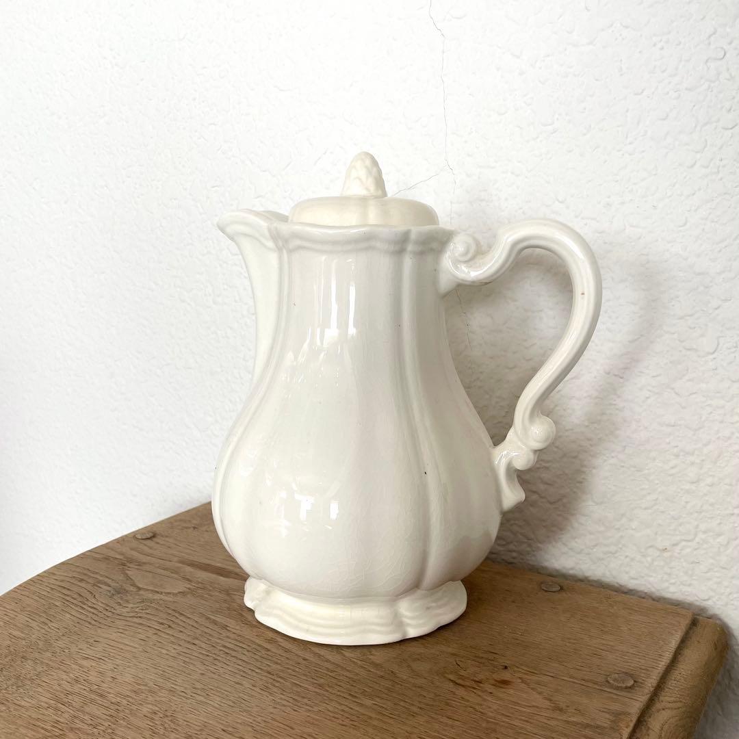 フランス アンティーク サルグミンヌ 花リム ポット fit=scale-down,w=1200