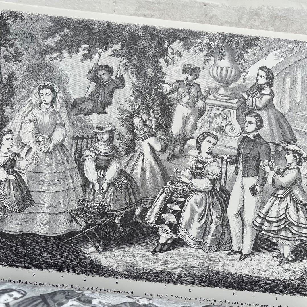 貴重1900年作品絵画『100年前のフランス貴婦人』手彩色アンティーク