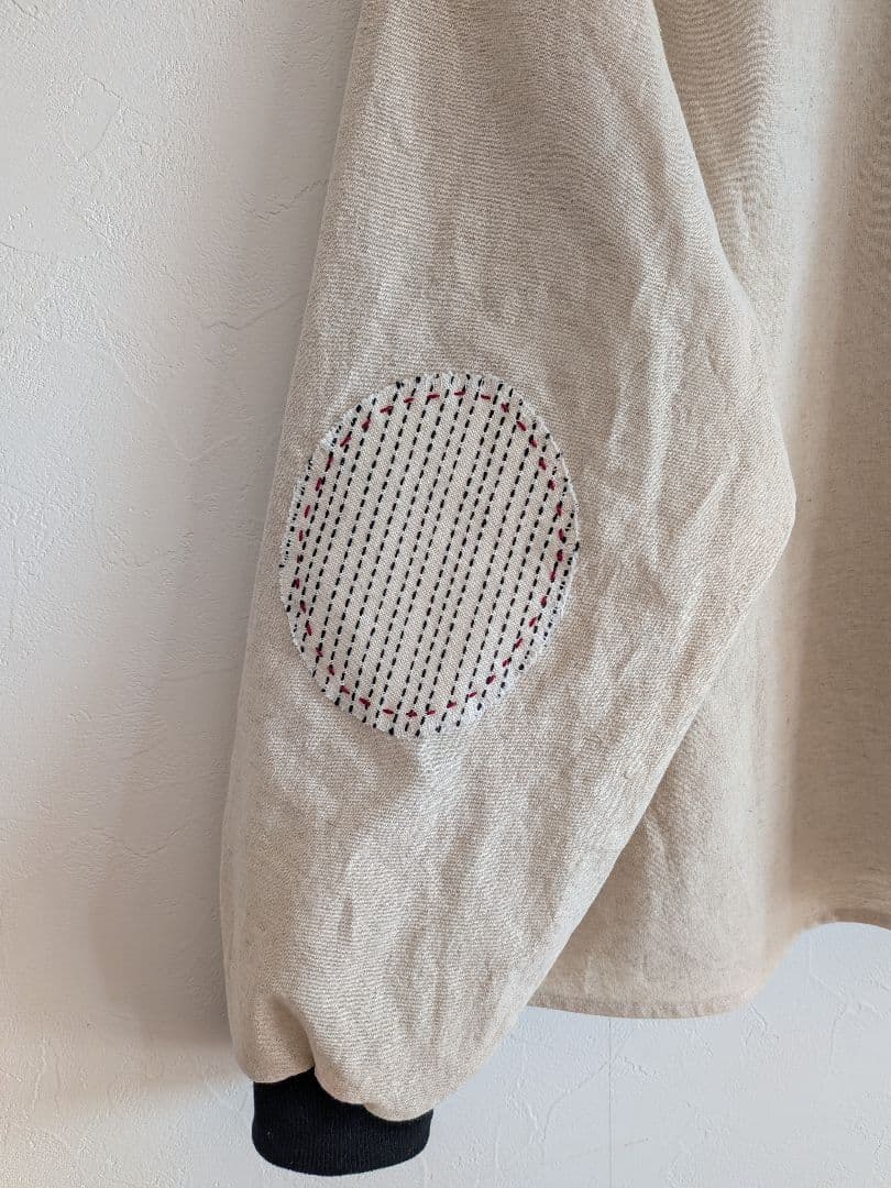 プルオーバー☆刺し子織り生地 ハンドメイド